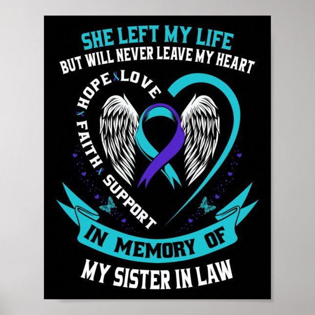 Affiche Perte En Mémoire De Ma Soeur En Droit Suicide (Devant)