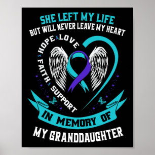Affiche Perte En Mémoire De Mon Grand-Fille Suicide