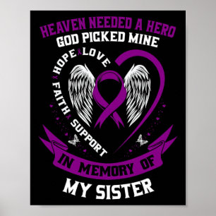 Affiche Perte En Mémoire De Soeur Pancréatique Cancer
