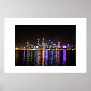 Affiche Perth CBD par nuit