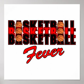 Affiche peste de basket conception rouge et noire