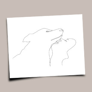Affiche Pet Lover Art d'une ligne