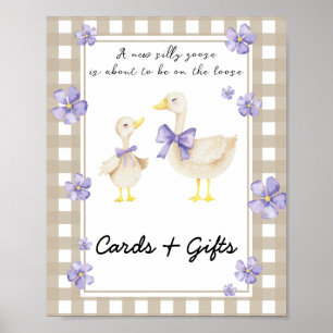Affiche Pet oie - cartes et cadeaux baby shower