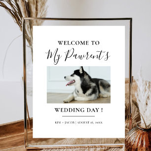 Affiche Pet Parents Bienvenue Minimaliste Mariage