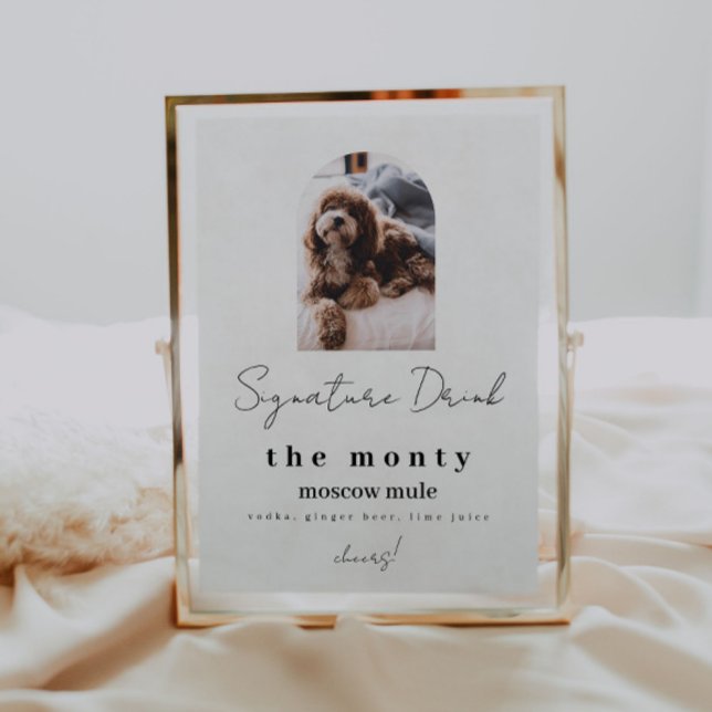 Affiche Pet Signature Boire avec photo (Créateur téléchargé)