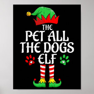 Affiche Pet Tous Les Chiens Elf Xmas Correspondant Famille
