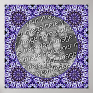 Affiche Pétales de fleurs d'Hydrangea Abstrait Ajouter vot