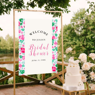 Affiche Pétales de rose vert rose Fleurs Jardin Mariage