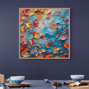 Affiche Pétales en mouvement – Floral abstrait expressif