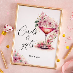 Affiche Pétales et Prosecco Cartes et cadeaux floraux rose