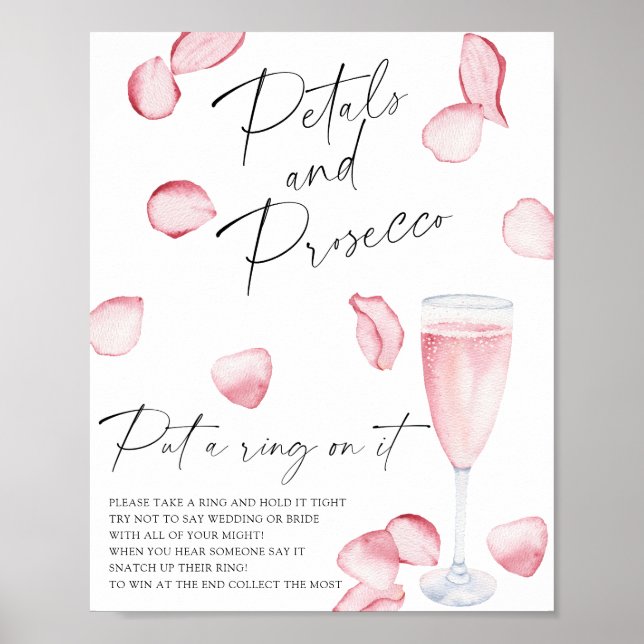 Affiche Pétales et Prosecco - jeu de la bague (Devant)