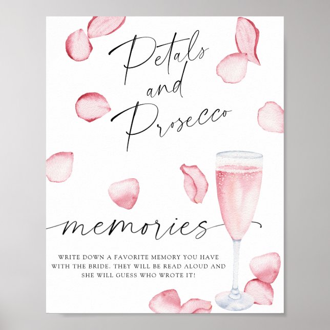 Affiche Pétales et Prosecco - souvenirs avec la mariée (Devant)