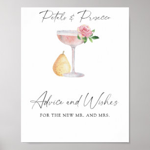 Affiche Pétales & Prosecco - conseils et vœux