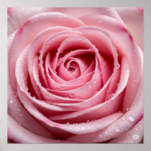 Affiche Pétales roses