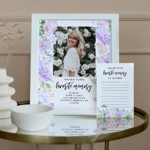 Affiche Pétales violets doux Partagez votre post mémoire f