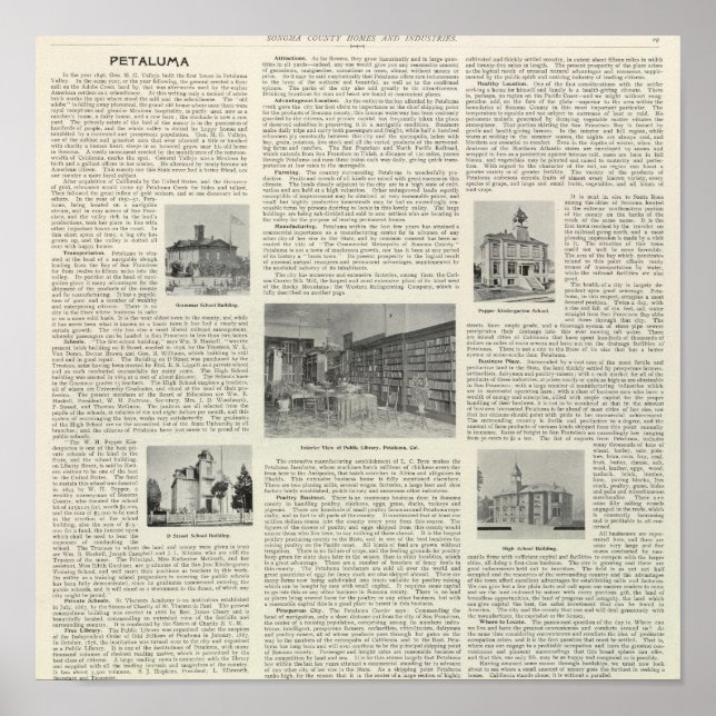 Affiche Petaluma, Californie (Devant)