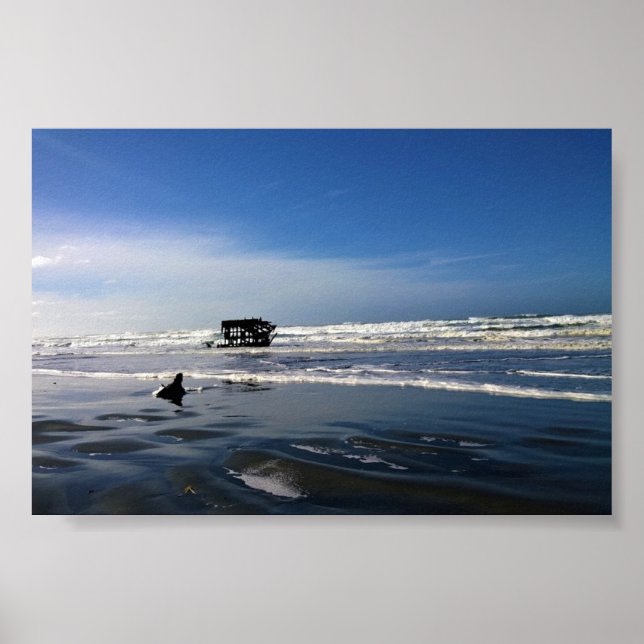 Affiche Peter Iredale Shipwreck, Côte de l'Oregon (Devant)