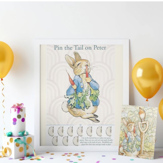 Affiche Peter le lapin Pin the Tail on Bunny Game (Créateur téléchargé)