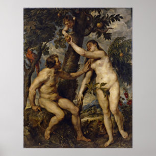 Affiche Peter Paul Rubens - Adam et Eve