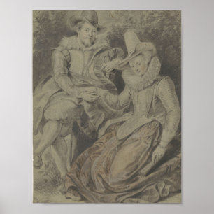 Affiche Peter Paul Rubens avec sa femme Isabella Brant