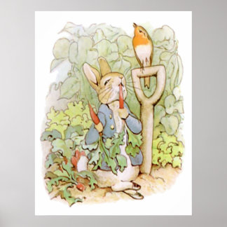 Affiche PETER RABBIT Caractères de pépinière Peter Rabbit 