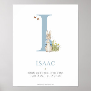 Affiche Peter Rabbit   Lettre personnalisée I