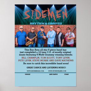 Affiche Peter Welker "Sidemen Band"