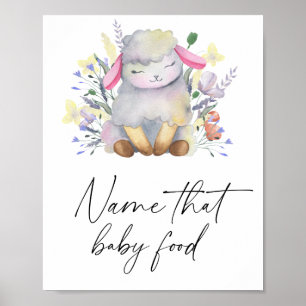 Affiche Petit agneau - nommez cette nourriture pour bébé