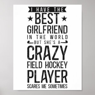 Affiche Petit ami de hockey sur gazon J'ai la meilleure pe