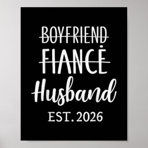 Affiche Petit Ami Fiancé Mari 2026 Pour Mariage Et Hone