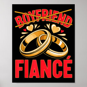 Affiche Petit ami fiancé mari marié engagé fiançailles