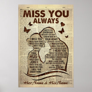 Affiche Petit Amis/Mari Au Ciel Vous Manquez Toujours