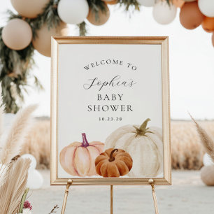 Affiche Petit Baby shower Citrouille