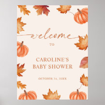 Petit Baby shower Citrouille Accueil Automne
