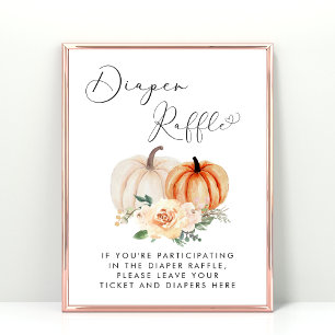 Affiche Petit Baby shower Citrouille de carafe