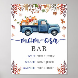 Affiche Petit Baby shower Citrouille Maman Osa Bar Sign