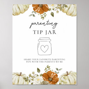 Affiche Petit Baby shower Citrouille Parenting Conseil Jar