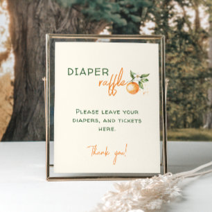 Affiche Petit Baby shower Citrus Cutie Barreau