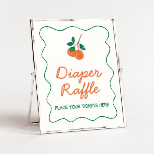 Affiche Petit Baby shower Citrus Petit Cutie Barreau Raffl
