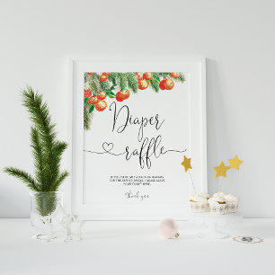 Affiche Petit baby shower Cutie signe de tombole