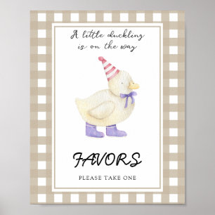 Affiche Petit Baby shower de canard Faveurs