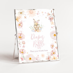 Affiche Petit Baby shower de lapin de lapin, chapeau