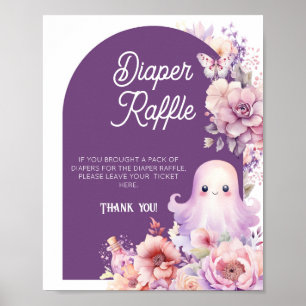 Affiche Petit Baby shower de tombola de la couche Hallowee