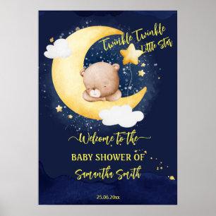 Affiche Petit baby shower étoilé Twinkle