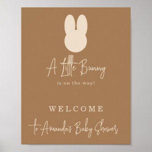 Affiche Petit baby shower lapin simple