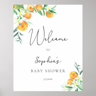 Affiche Petit baby shower mignon