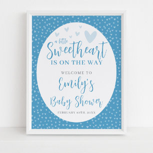Affiche Petit Baby shower petit amour Blue Valentine Boy