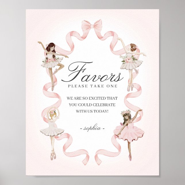 Affiche Petit Ballerina Favore Symbole d'Anniversaire (Devant)