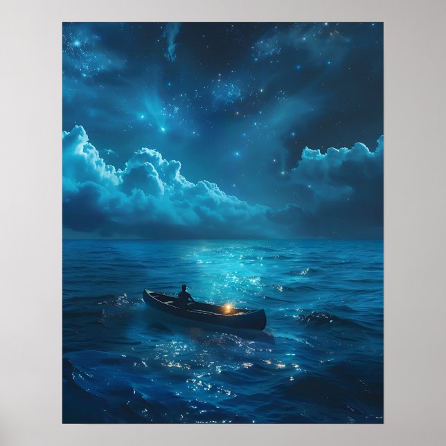 Affiche Petit bateau sur l'océan (Devant)