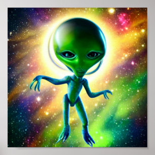 Affiche Petit Bébé Alien perdu dans l'espace